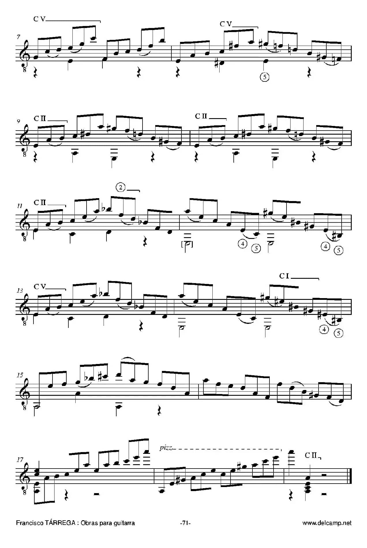 《塔雷加作品全集》第5部分（古典吉他）