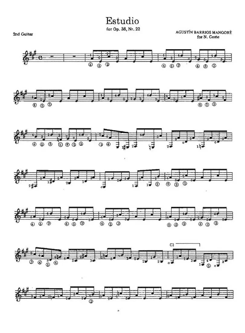Estudio（for Op.38no.22）（古典吉他）