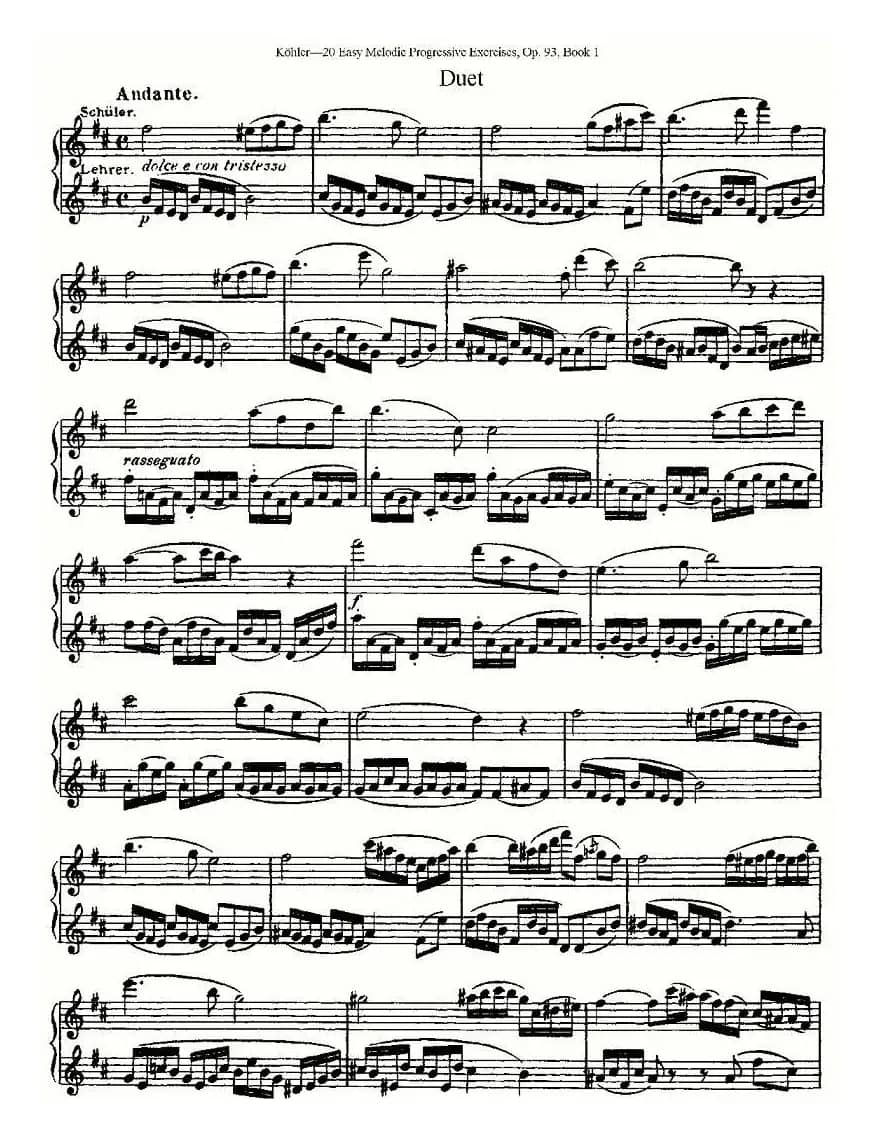 柯勒练习曲作品93号（一）