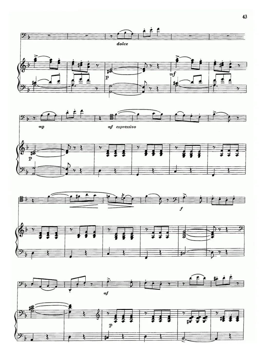 F大调协奏曲（大管+钢琴伴奏）