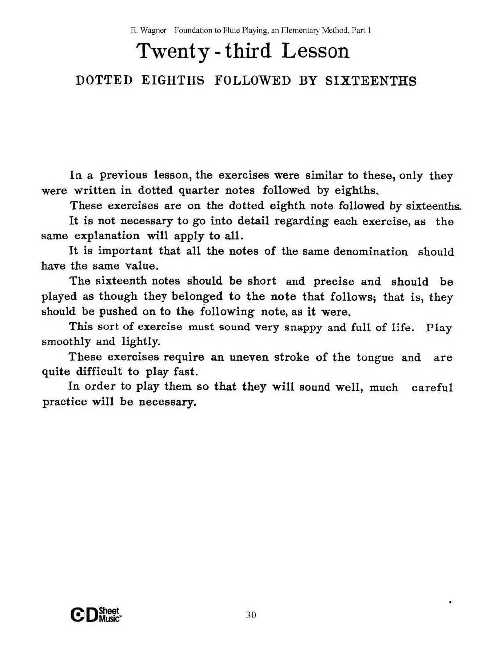 长笛演奏基础教程练习（21—30）