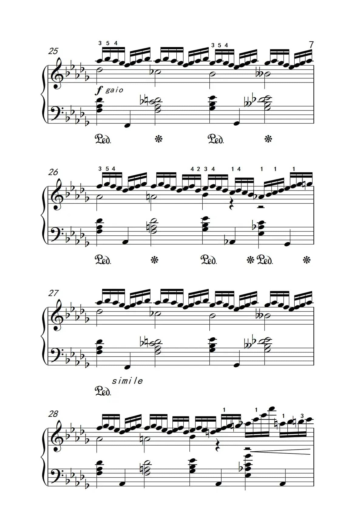 莫什科夫斯基 钢琴练习曲（第十二首）