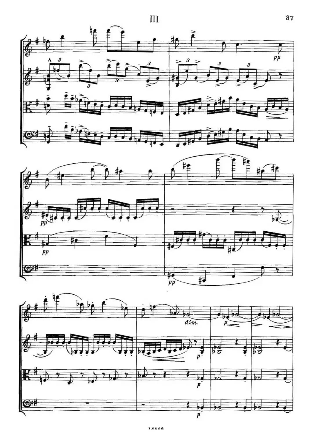 QUARTET Op.83（第三部分）（弦乐四重奏）