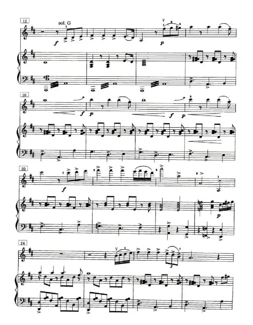 鼓声（小提琴+钢琴）