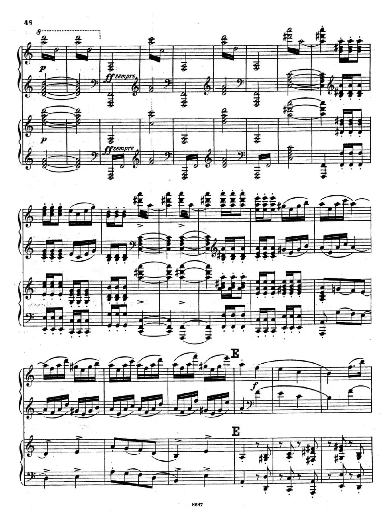 Symphony No.4 in e Minor Op.98（e小调第四交响曲·双钢琴）