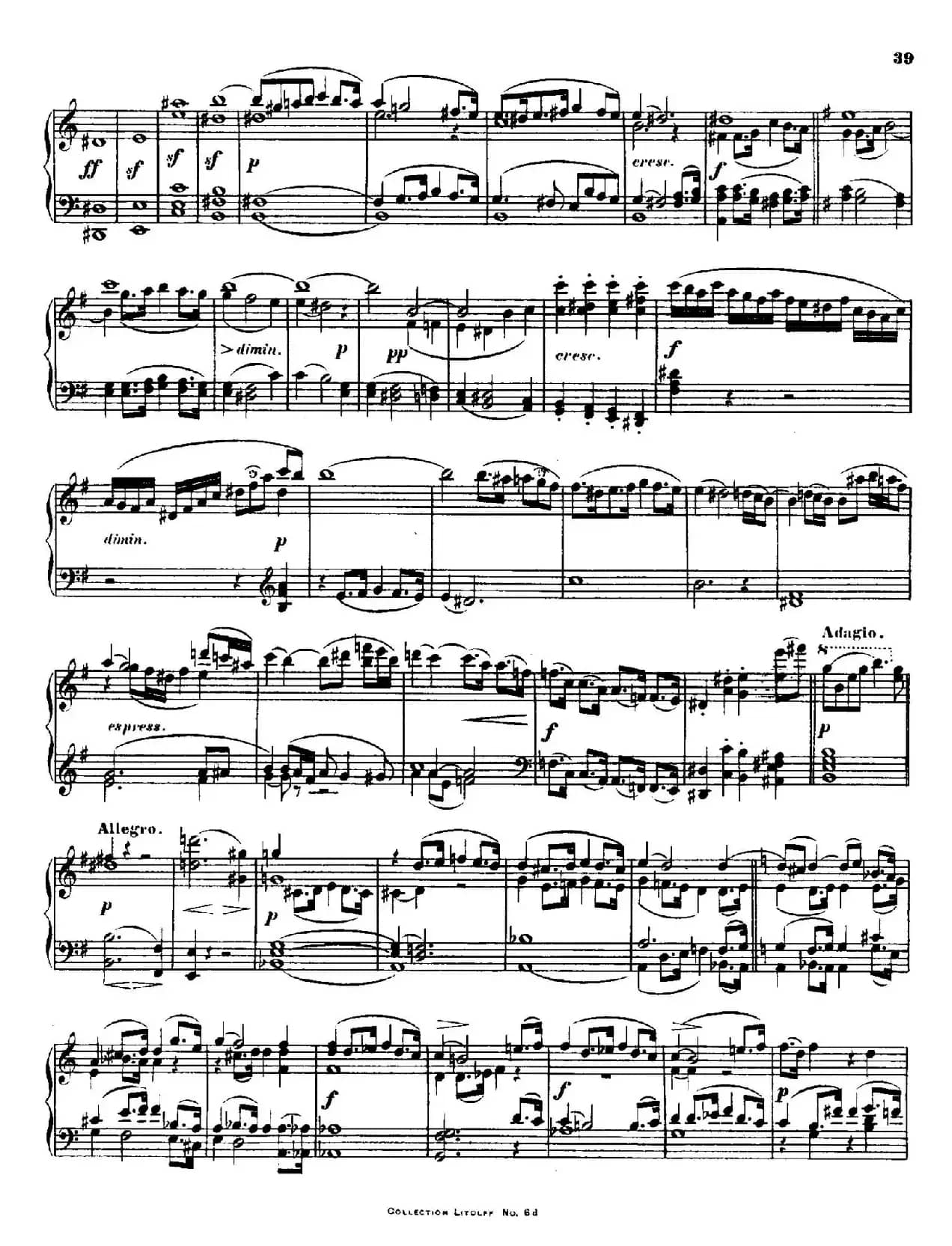 String Quartet No.15 in a Minor Op.132（a小调第十五弦乐四重奏·钢琴独奏版）