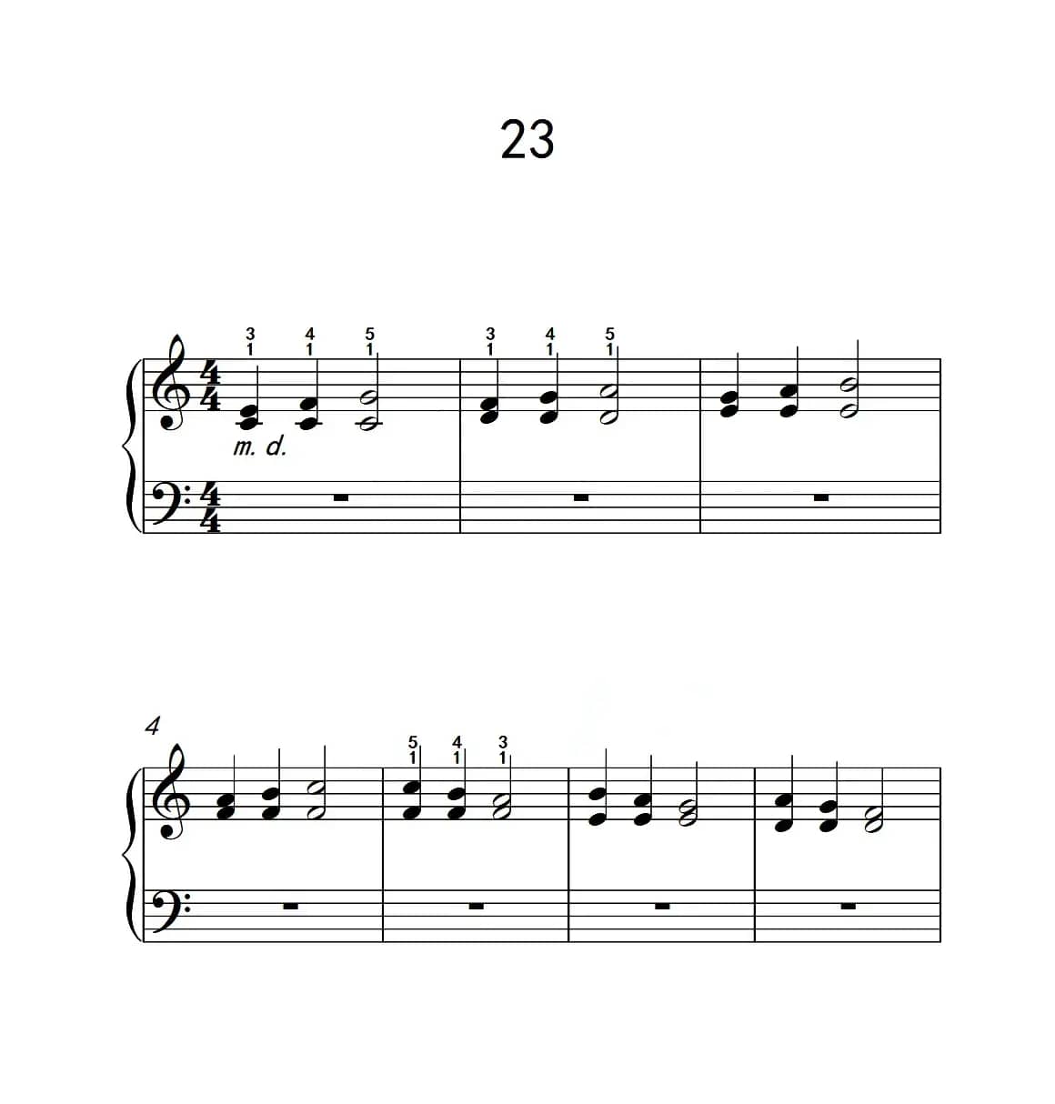 双音练习 23（儿童钢琴手指练习 2）