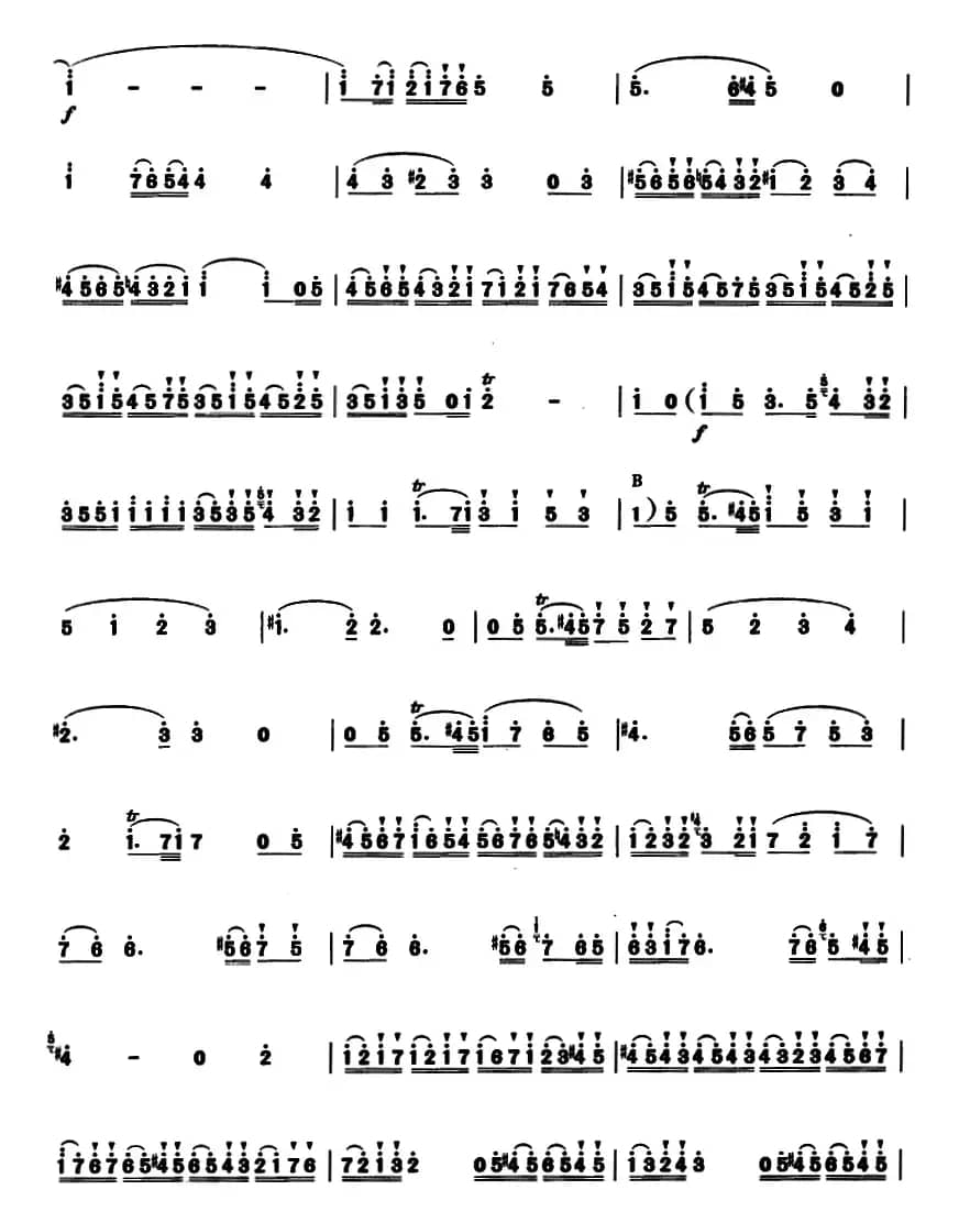 D大调长笛协奏曲第一乐章 