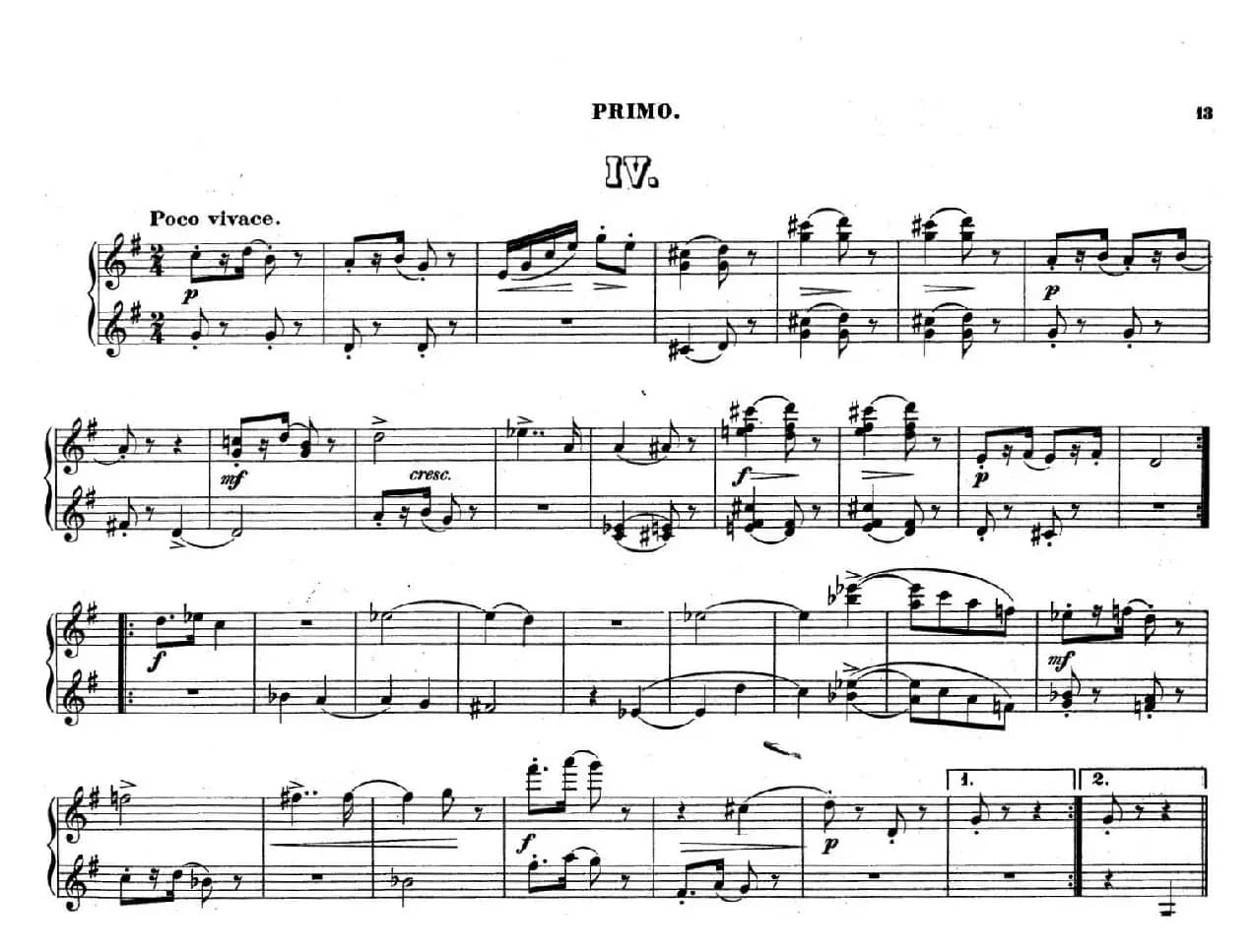 Zwolf Original-Compositionen fur Pianoforte zu 4 Handen Op.57（12首四手联弹小品·4）