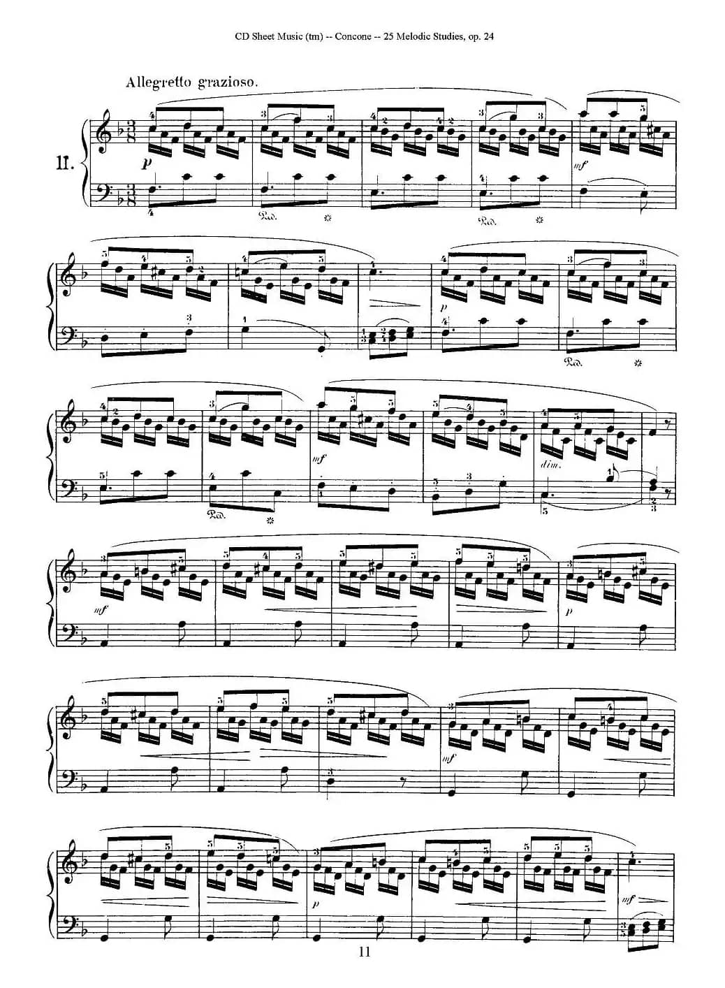 Concone - 25 Melodic Studies easy and progressive（11—15）