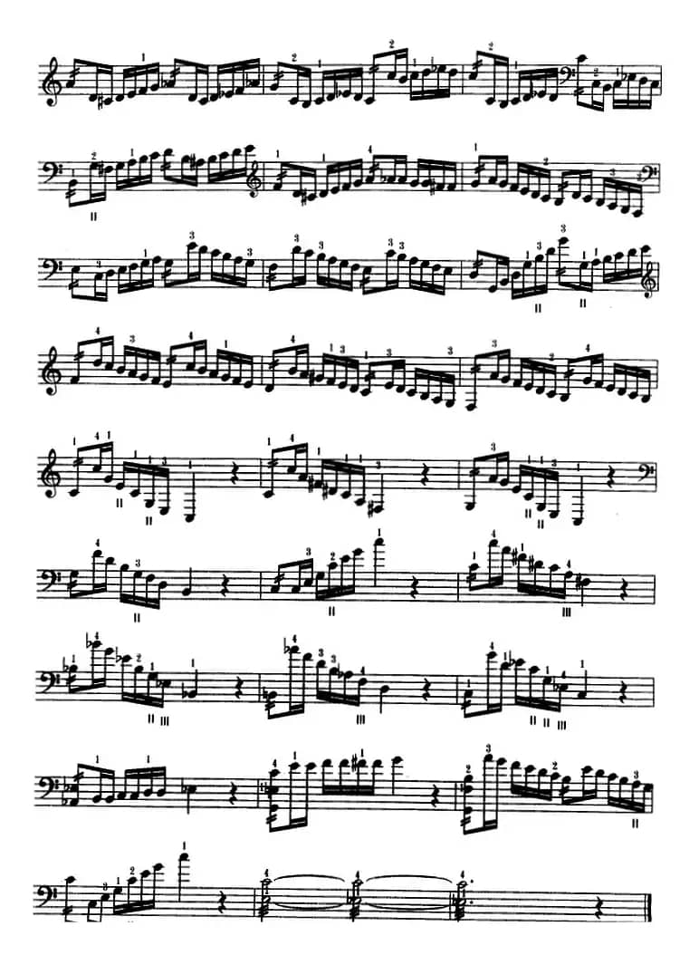 三弦综合练习曲（五线谱）