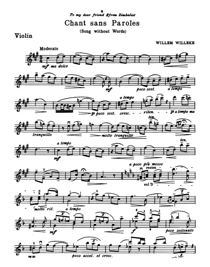 CHANT SANS PAROLES（SONG WITHOUT WORDS）