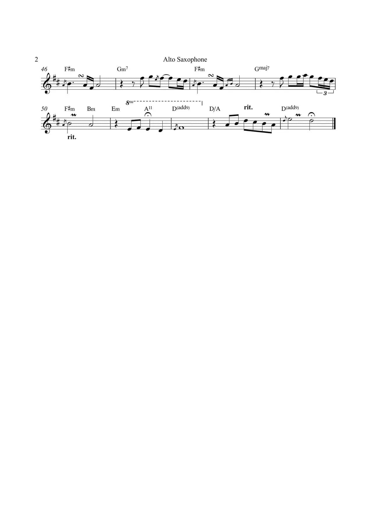 The Way We Were（中音萨克斯）