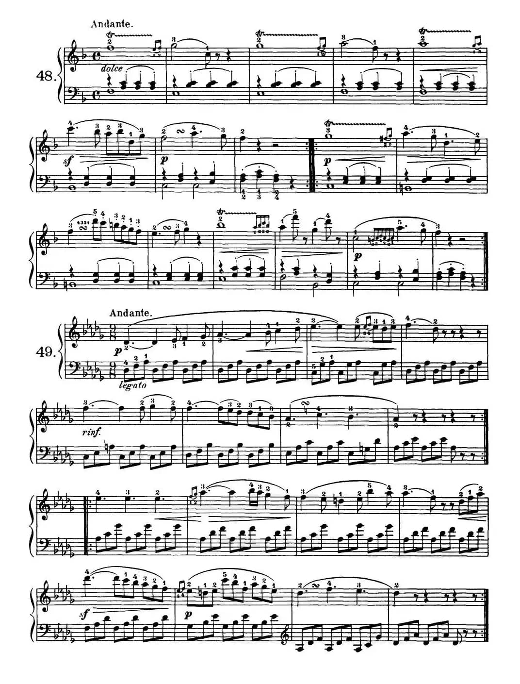 One Hundred and Ten Easy and Progressive Exercises Op.453（车尔尼110首简易练习曲 41——51）