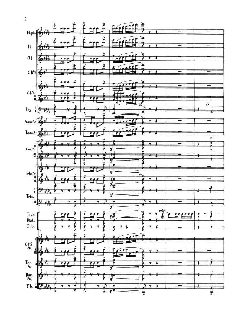 摩托化部队进行曲（军乐队总谱）