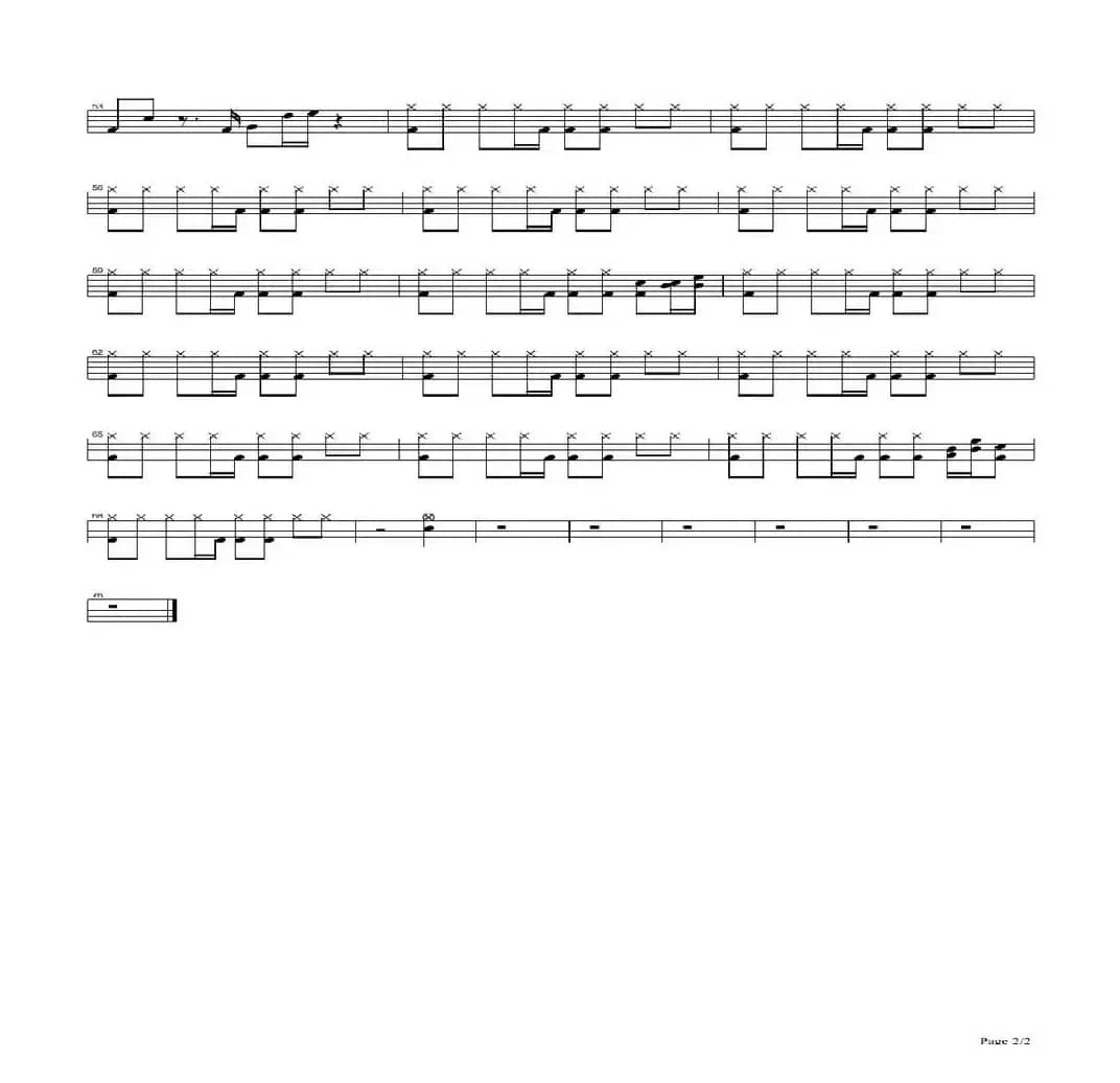 一千个伤心的理由（架子鼓谱）