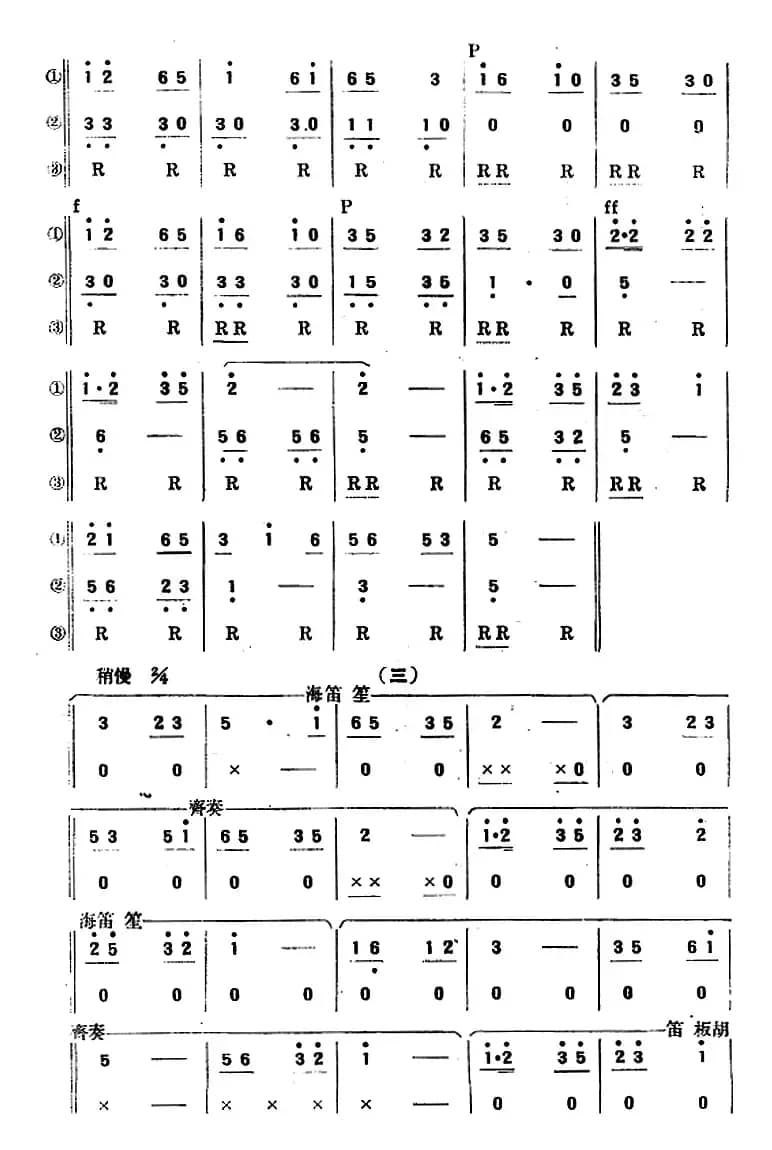 十二夸变奏曲（民乐合奏总谱）