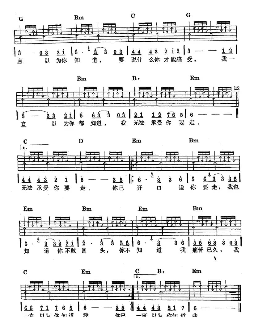 民族吉他弹唱：我一直以为你知道