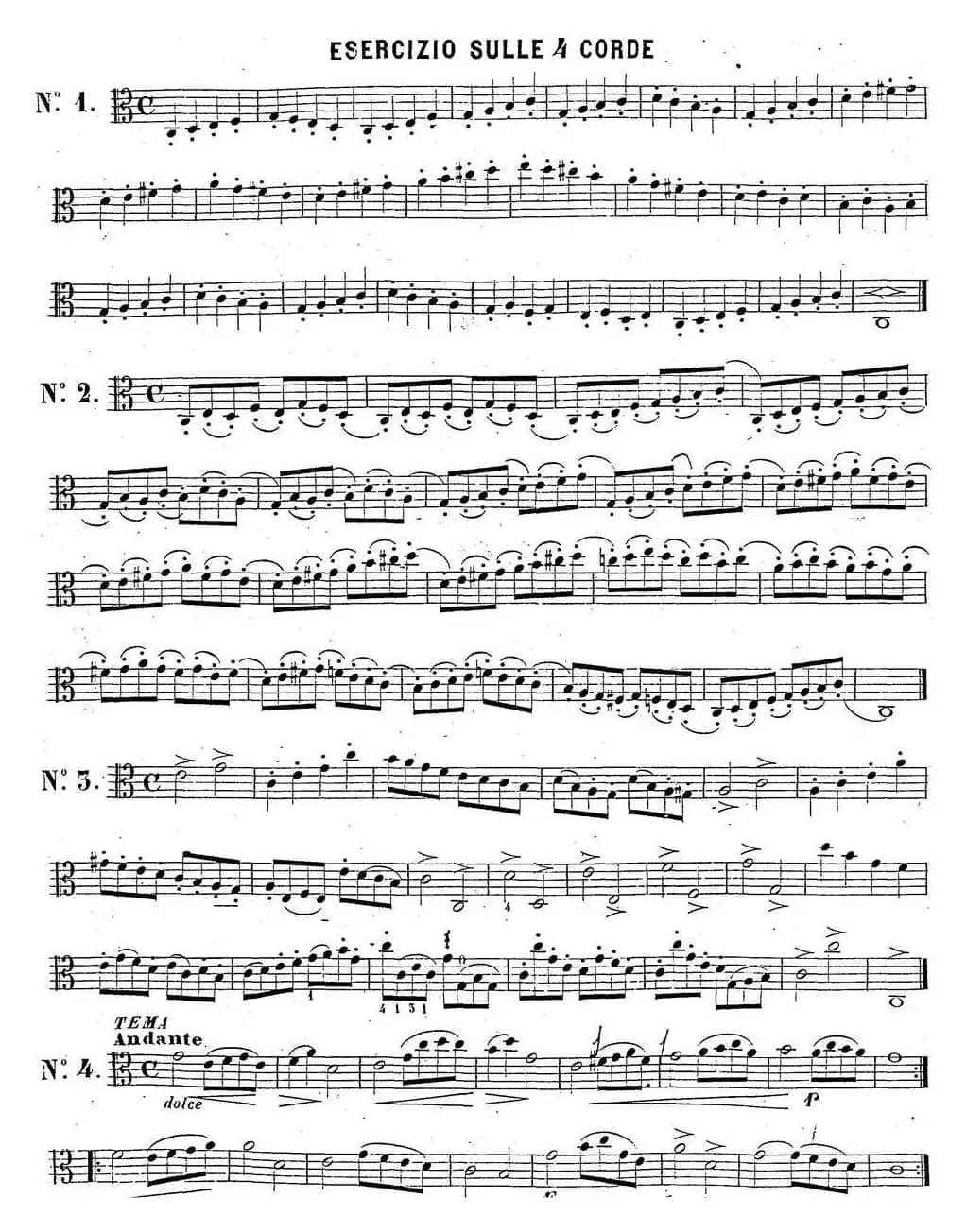 卡瓦利尼《中提琴演奏教程》练习曲