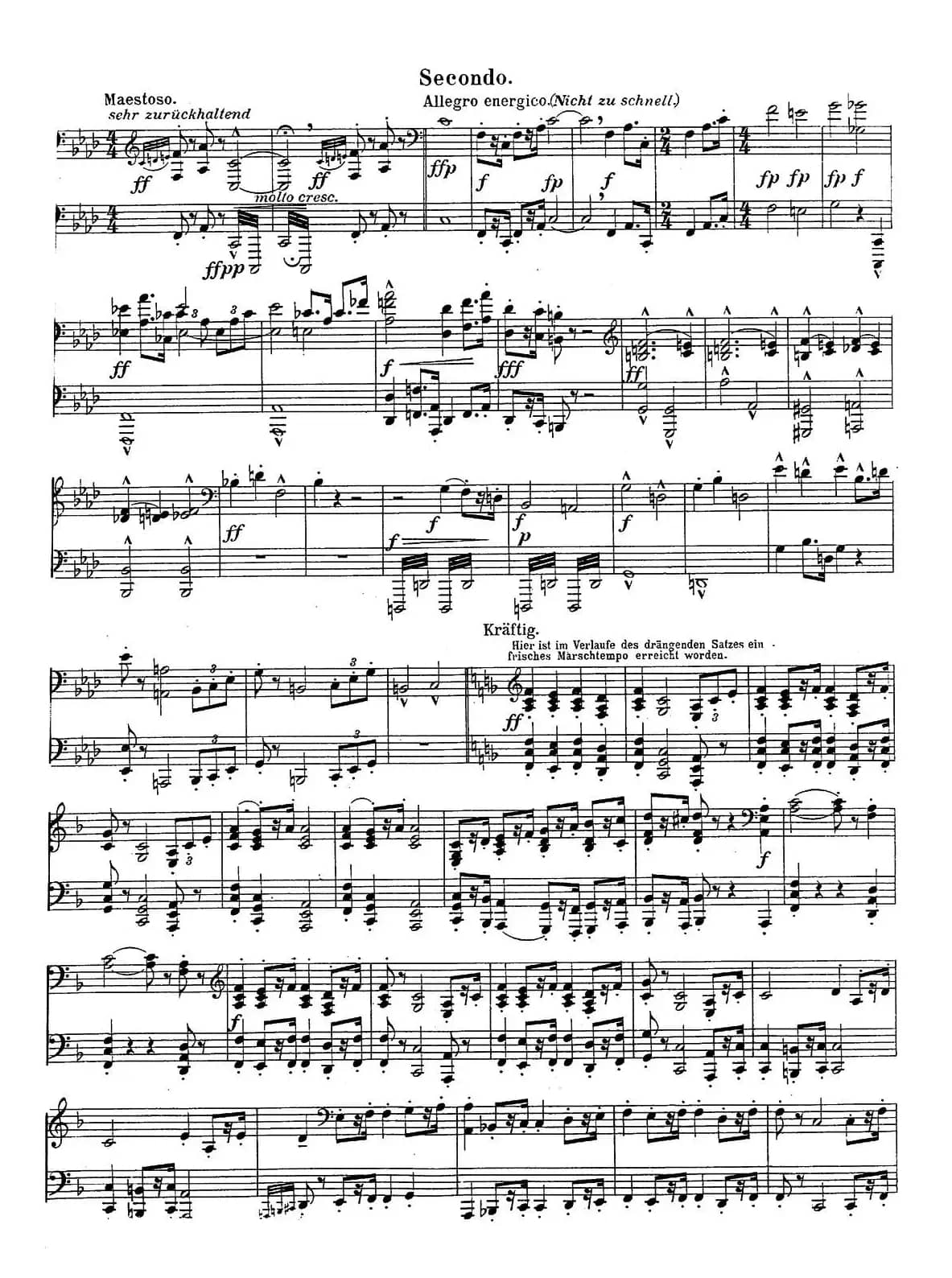 c小调第二交响曲“复活”（Ⅴ）（改编四手联弹版）