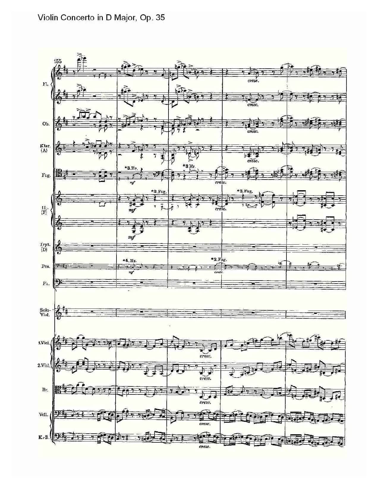 D大调小提琴协奏曲, Op.35第一乐章（一）