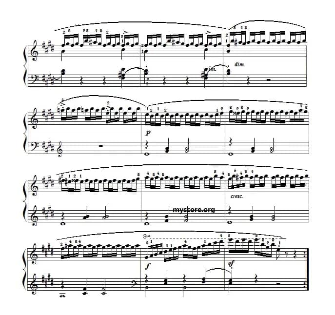 车尔尼(Czerny)849第22首曲谱及练习指导