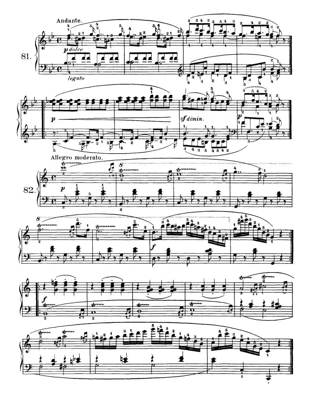 One Hundred and Ten Easy and Progressive Exercises Op.453(车尔尼110首简易练习曲 81——89)