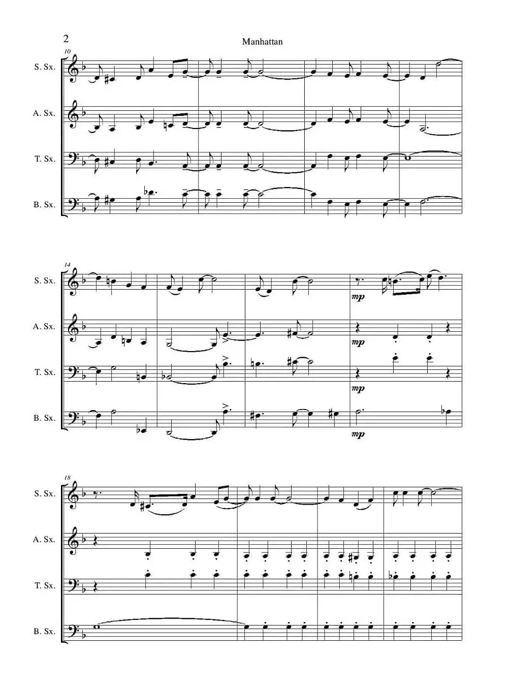 Manhattan score（四重奏）