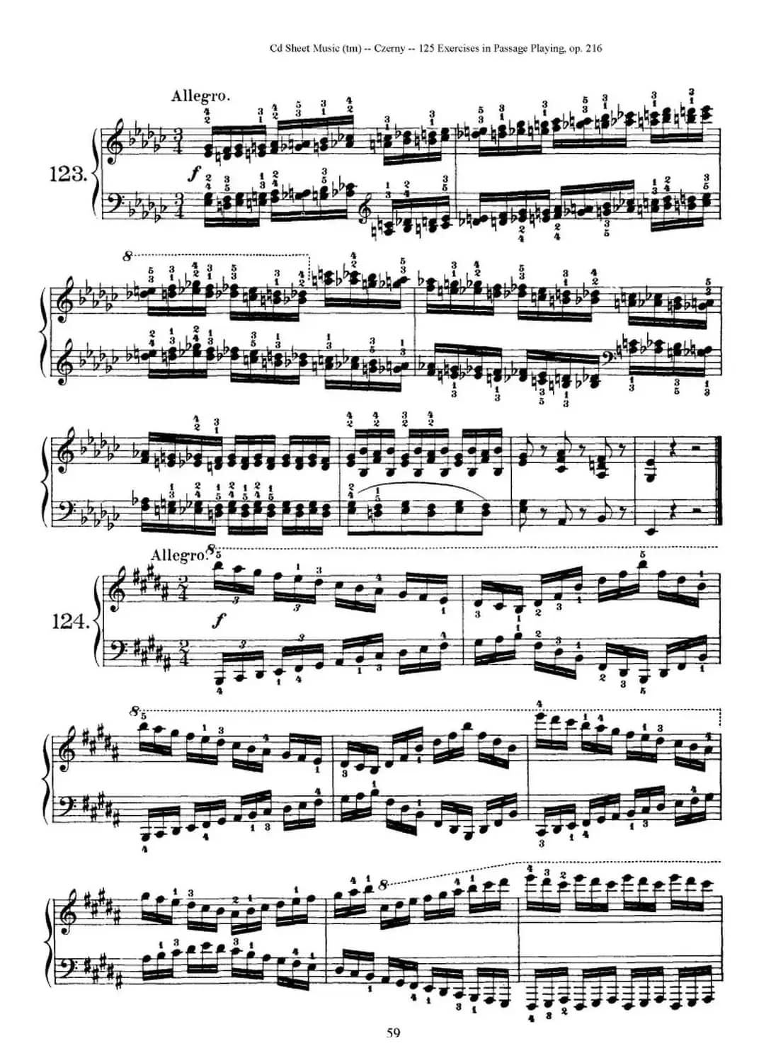 125 Exercises in Passage Playing Op.261（车尔尼125首钢琴短乐句练习曲（112——125））