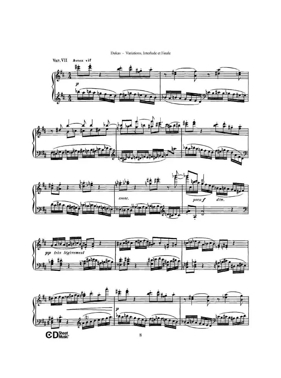 Variations, Interlude & Finale on theme de Rameau（拉摩主题变奏曲、间奏曲和终曲·第一部分）