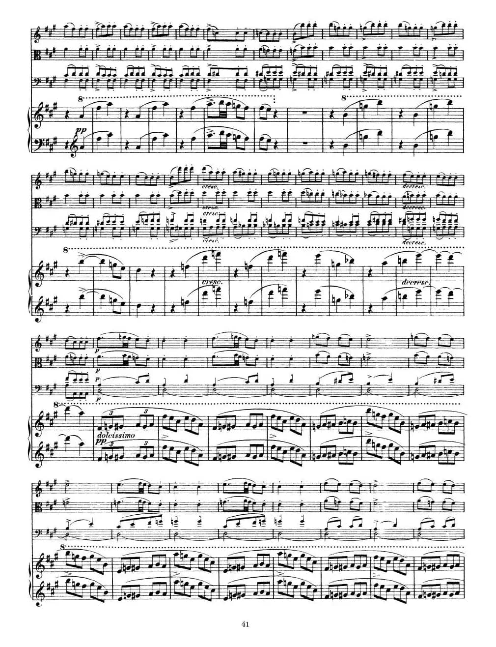 A大调鳟鱼五重奏（P41—50）（弦乐+钢琴）