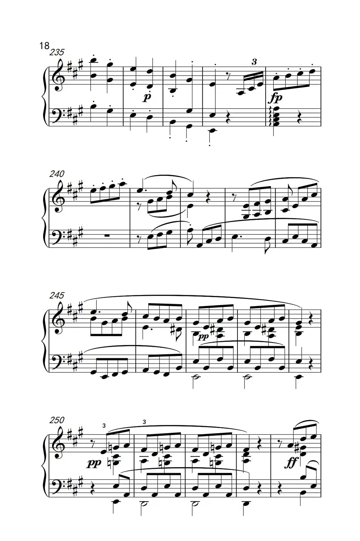 奏鸣曲 Opus 2 Nr.2 第一乐章（贝多芬奏鸣曲集 1）