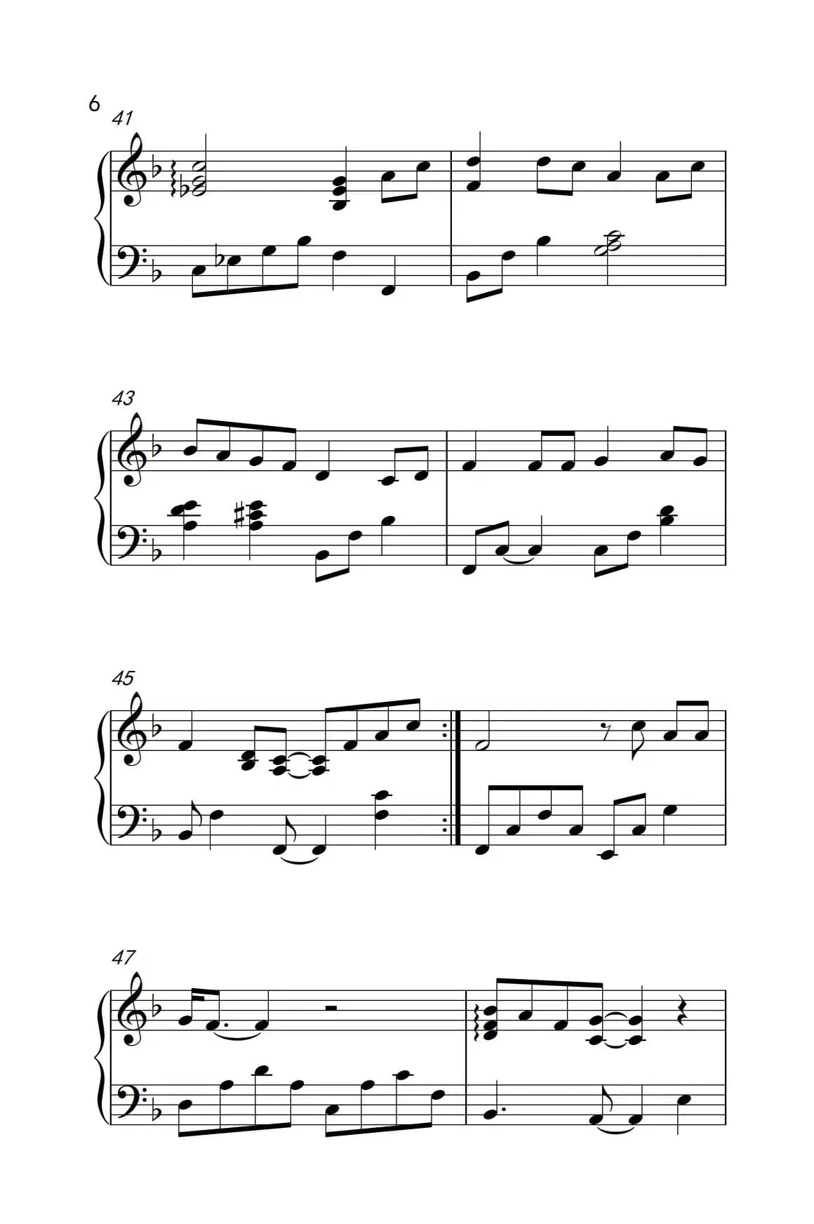 一首简单的歌（《弹吧音教》制谱版）