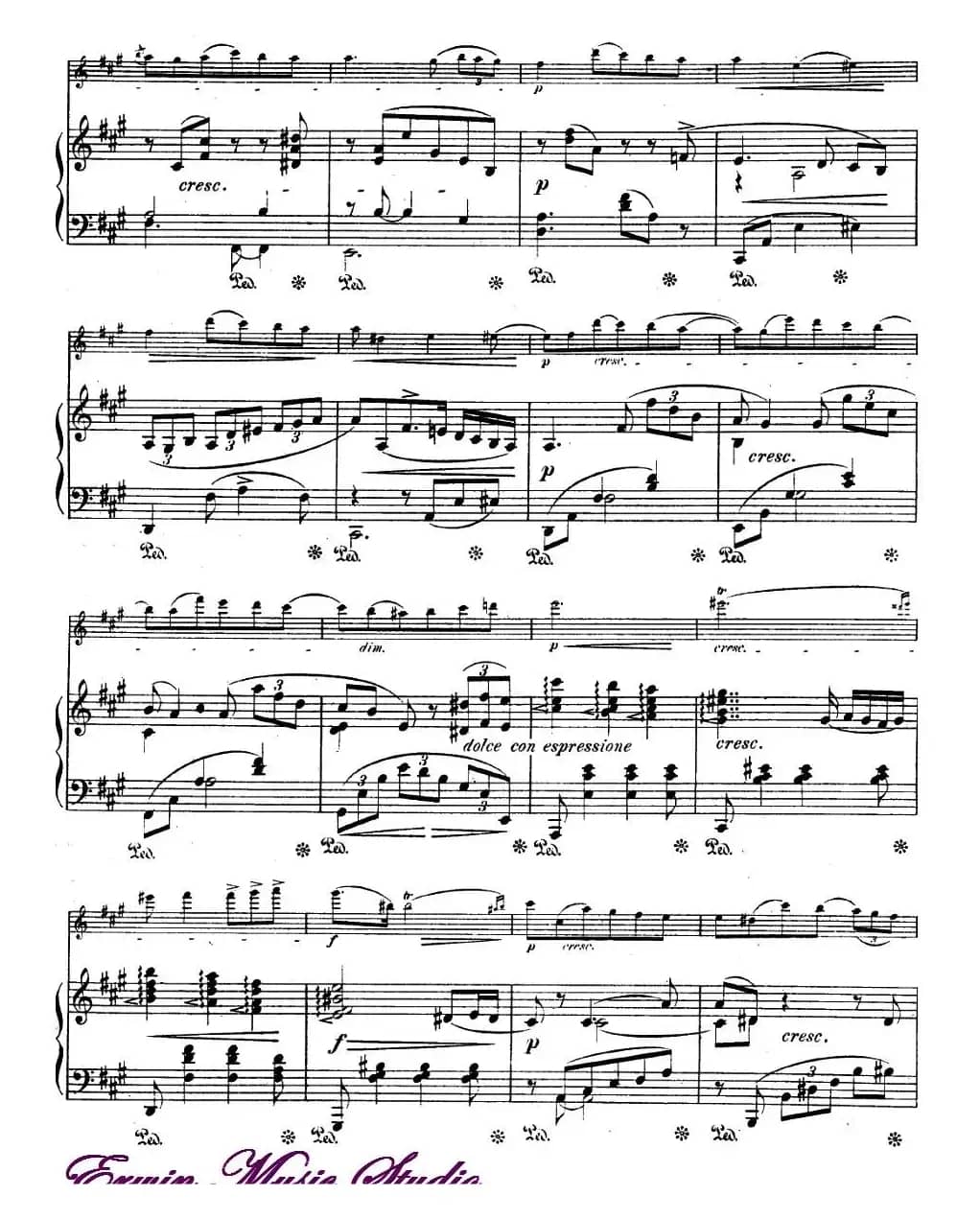 ROMANZE（浪漫曲）（选自《公主梅特涅的专辑》）（小提琴+钢琴伴奏）