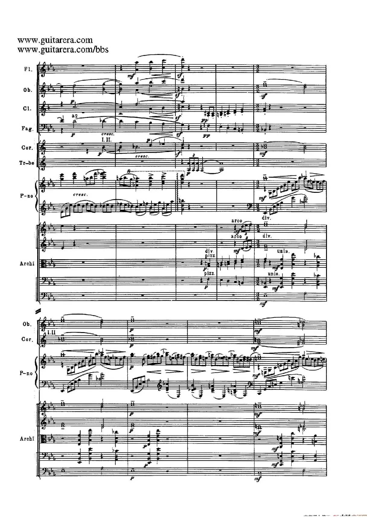 c小调第二钢琴协奏曲 Op.18（第三乐章总谱P1——12）