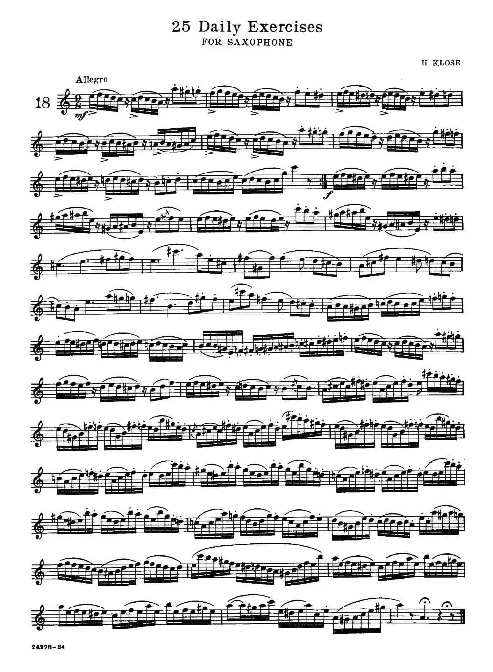 klose - 25首萨克斯练习曲（18）