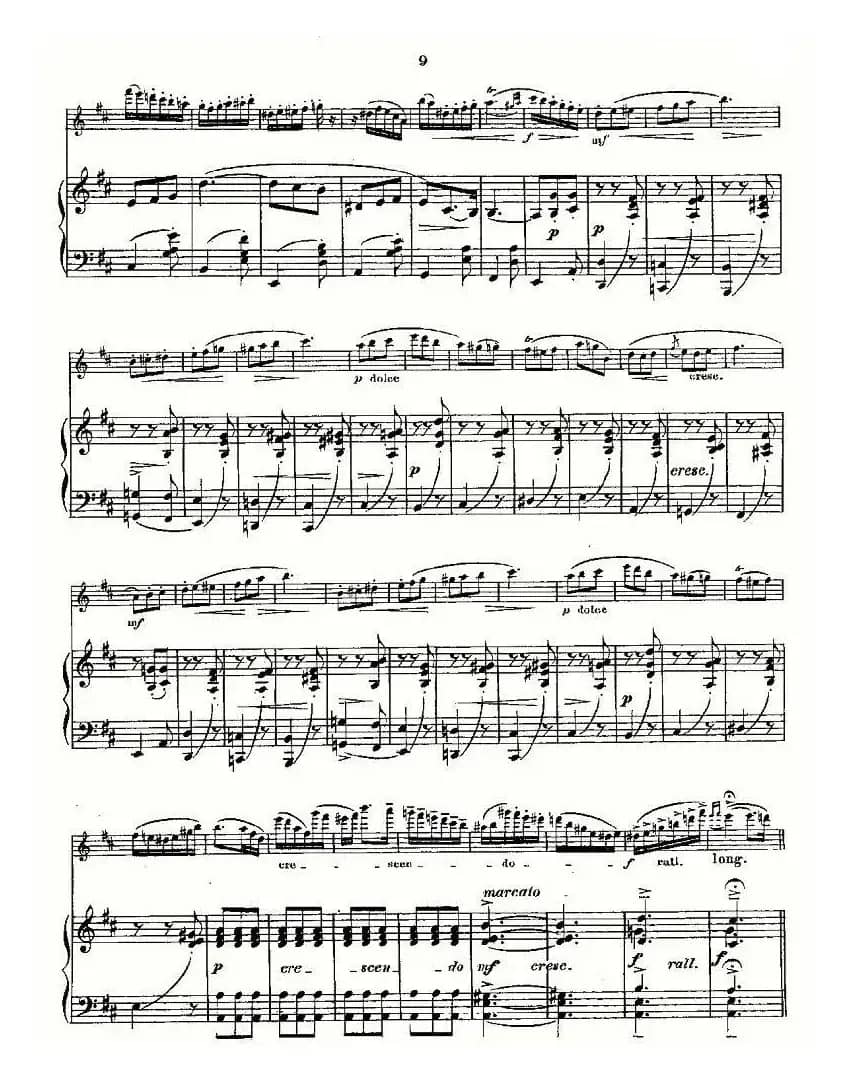 L'Hirondelle.Op.44（长笛+钢琴伴奏）