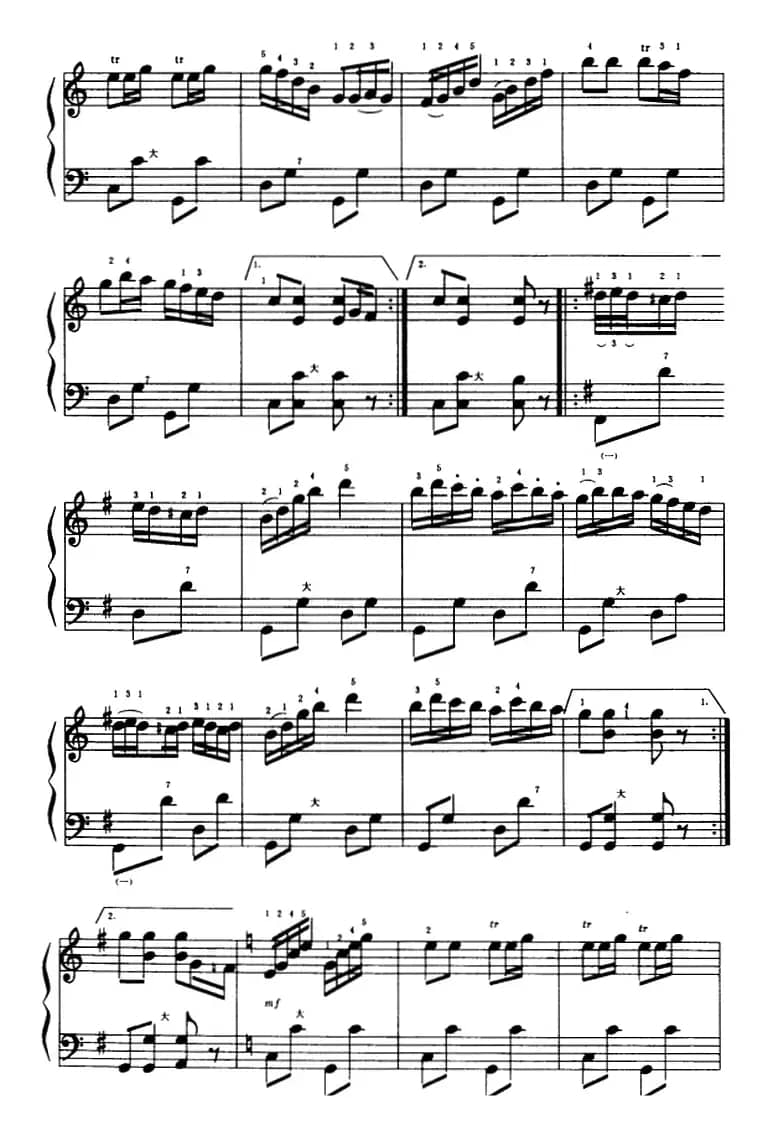 单簧管波尔卡（4个版本）