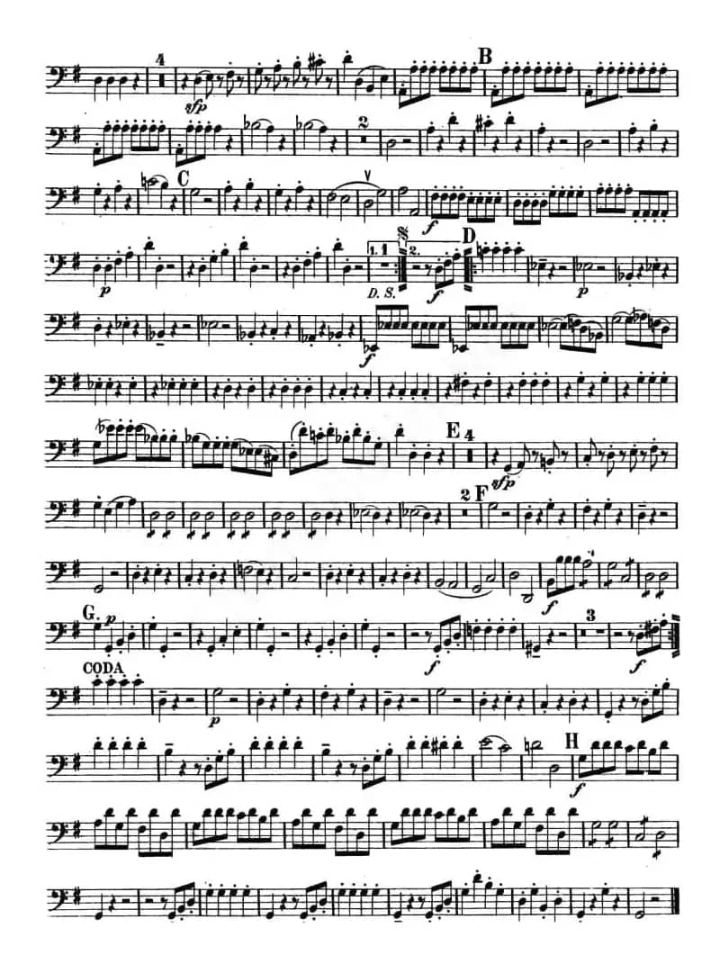 小夜曲（弦乐四重奏之大提琴分谱）