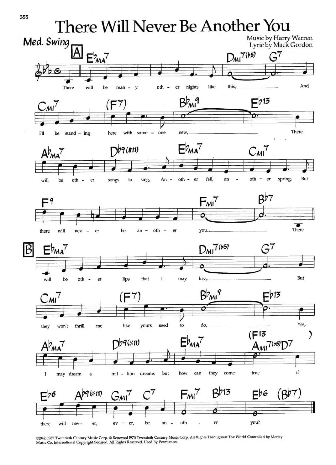 There Will Never Be Another You（爵士钢琴曲）