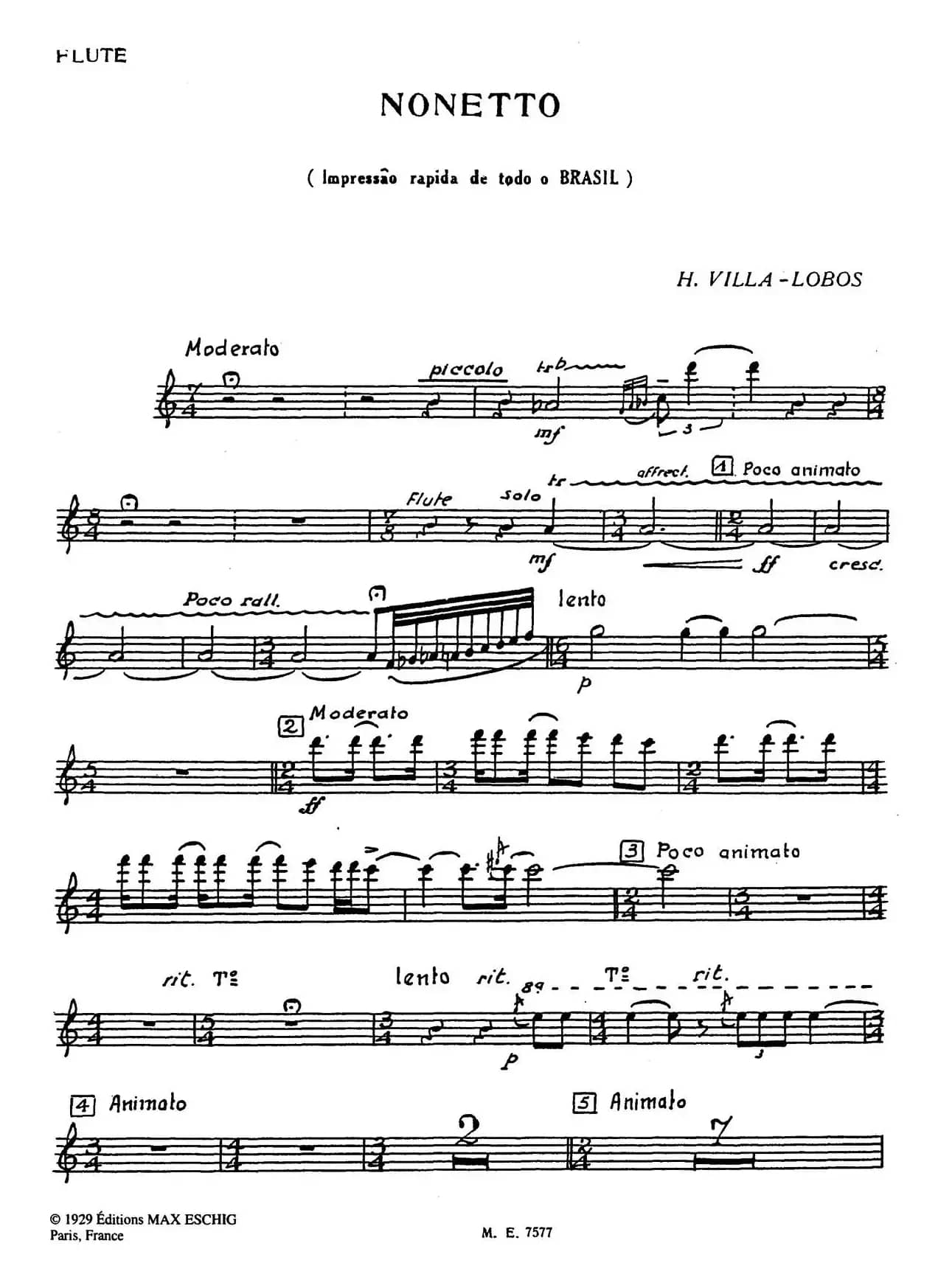 Nonetto（长笛分谱）