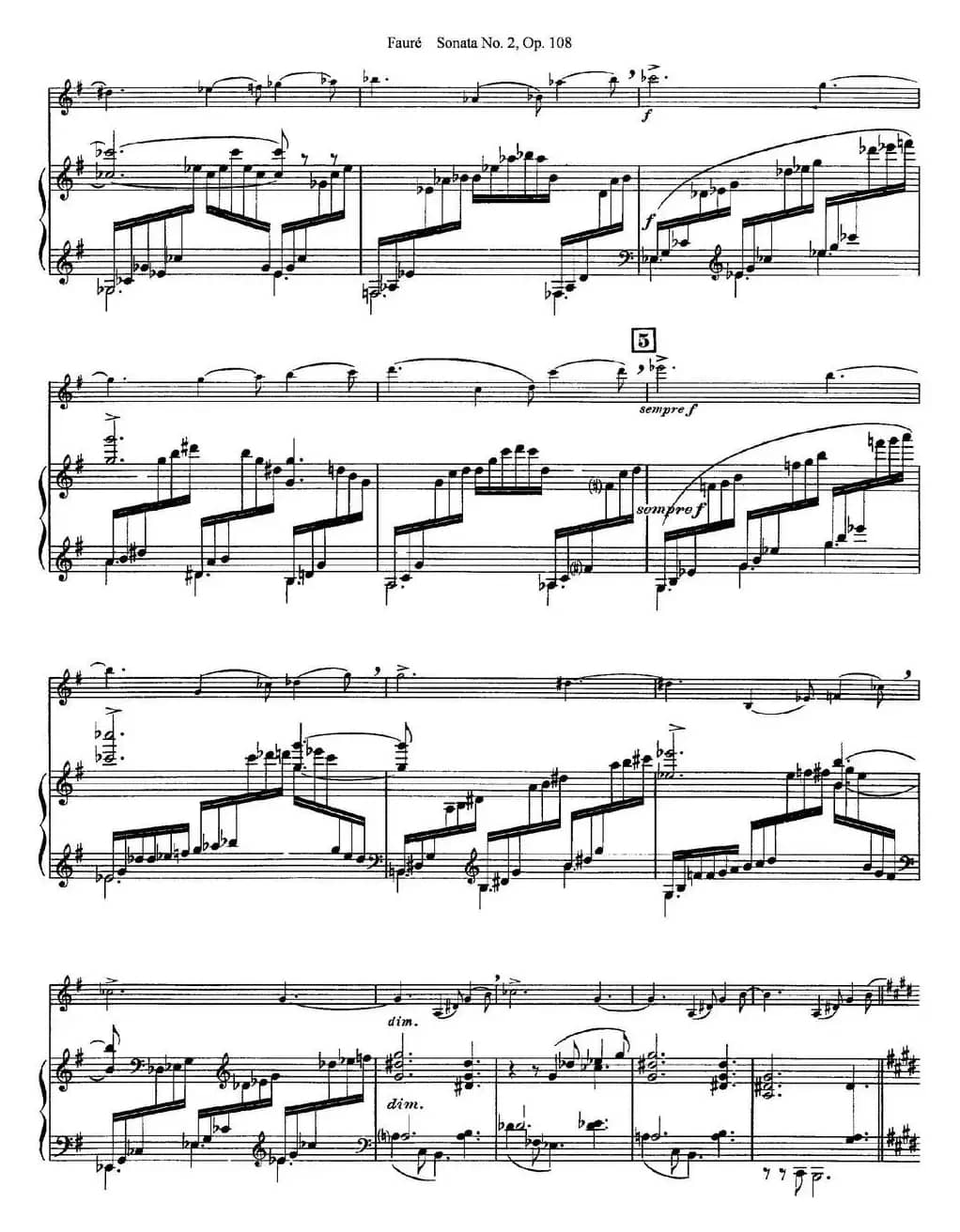 Violin Sonata No.2 Op.108（小提琴+钢琴伴奏）