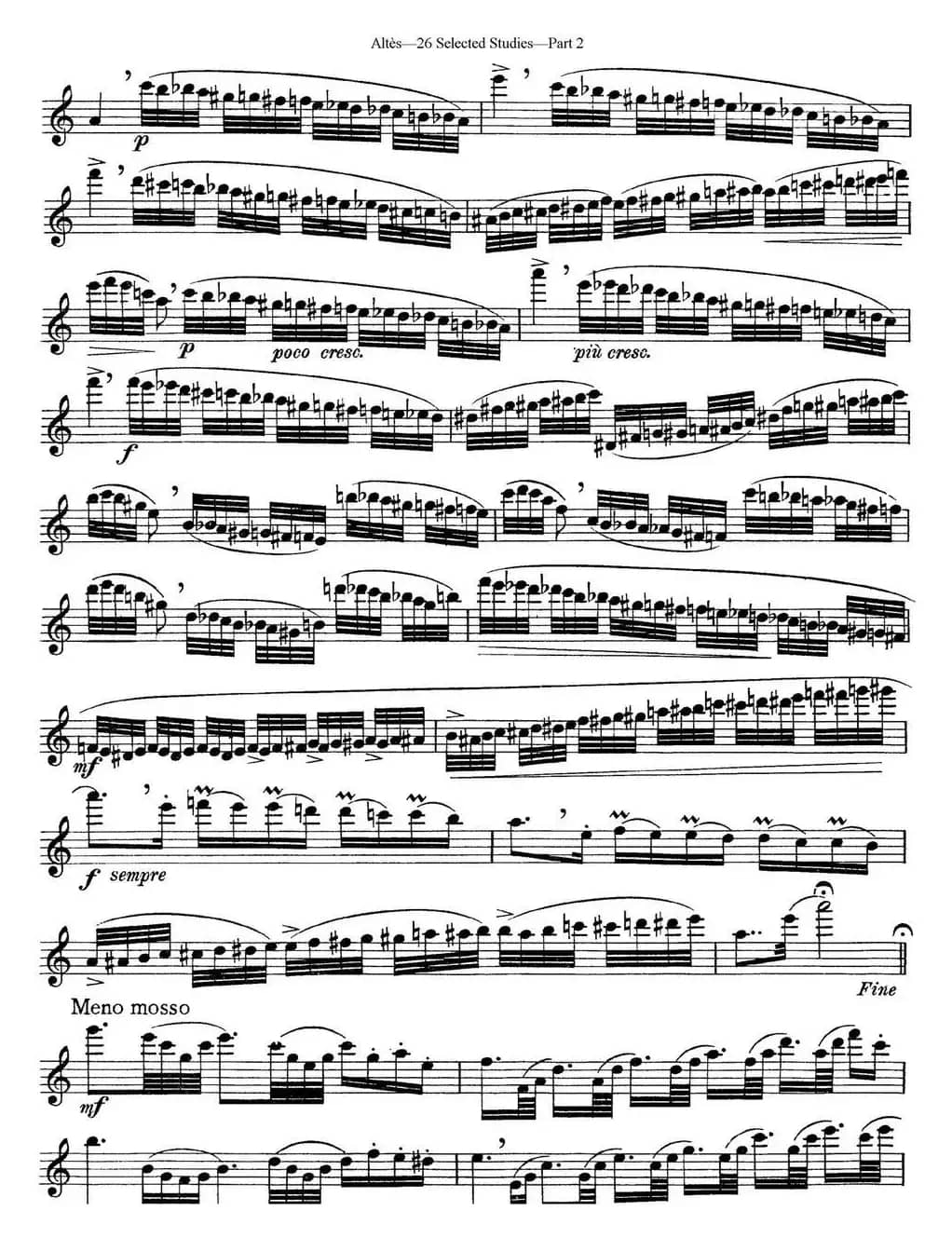 阿尔泰斯26首精选长笛练习曲（NO.24）