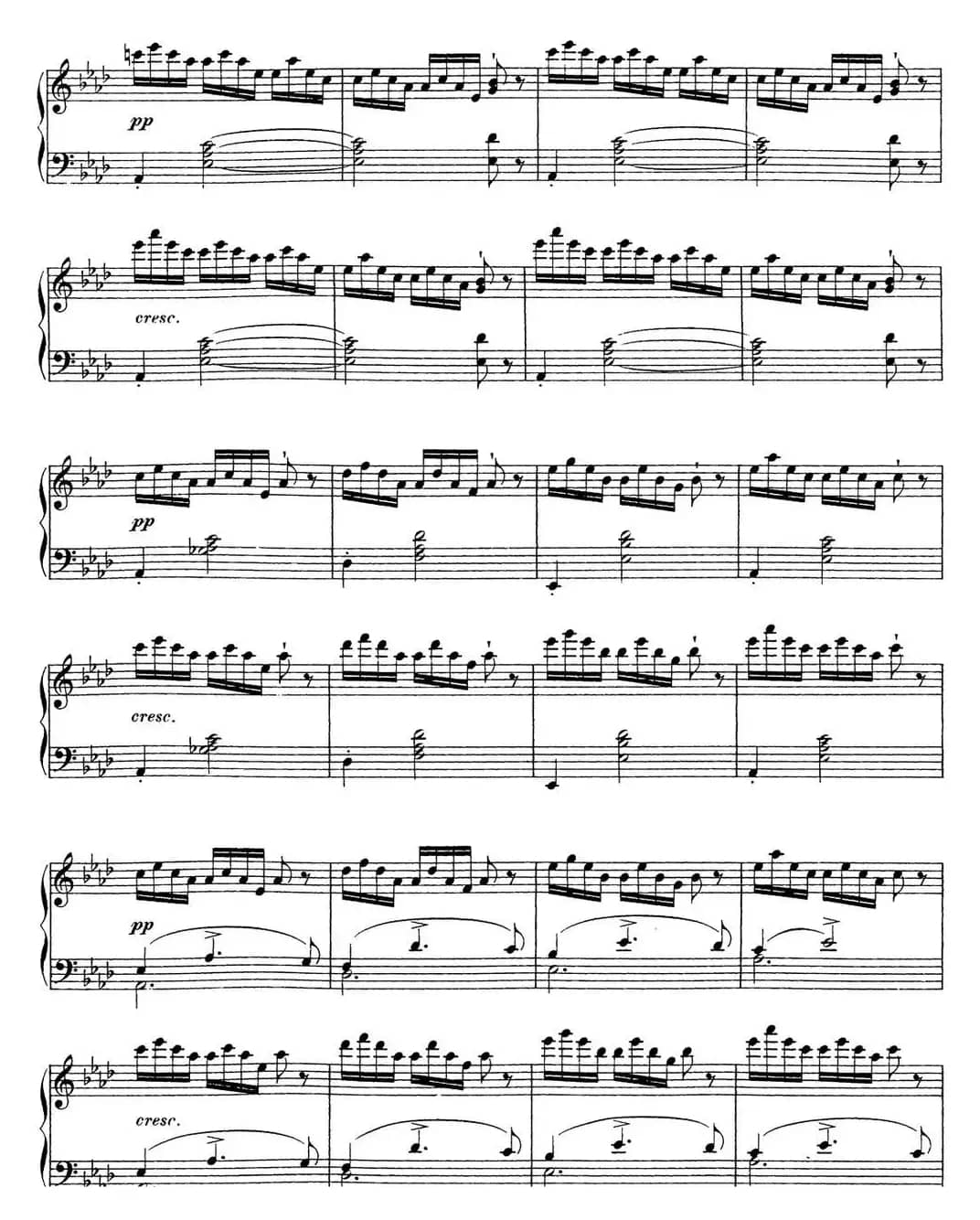 舒伯特降E大调即兴曲D.899，Op.90（NO.4）