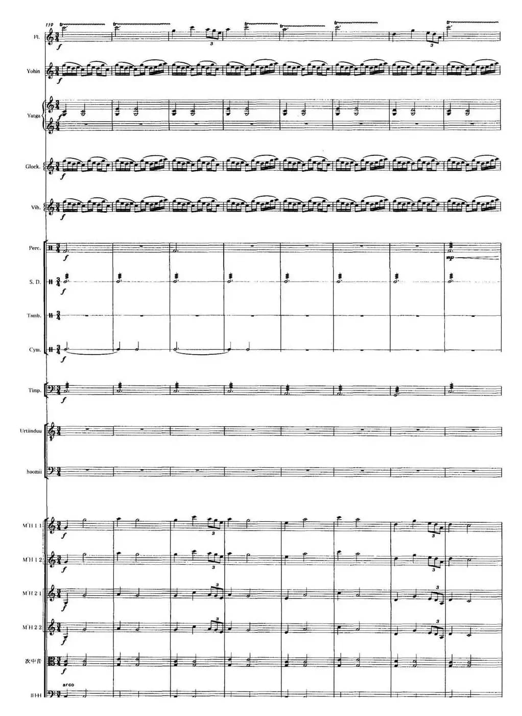 吉祥内蒙古（马头琴+民乐队合奏总谱）