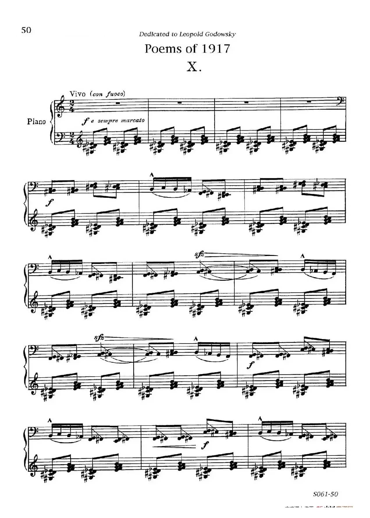 Poems of 1917 Op.41（1917之诗 10. 亡灵之舞）
