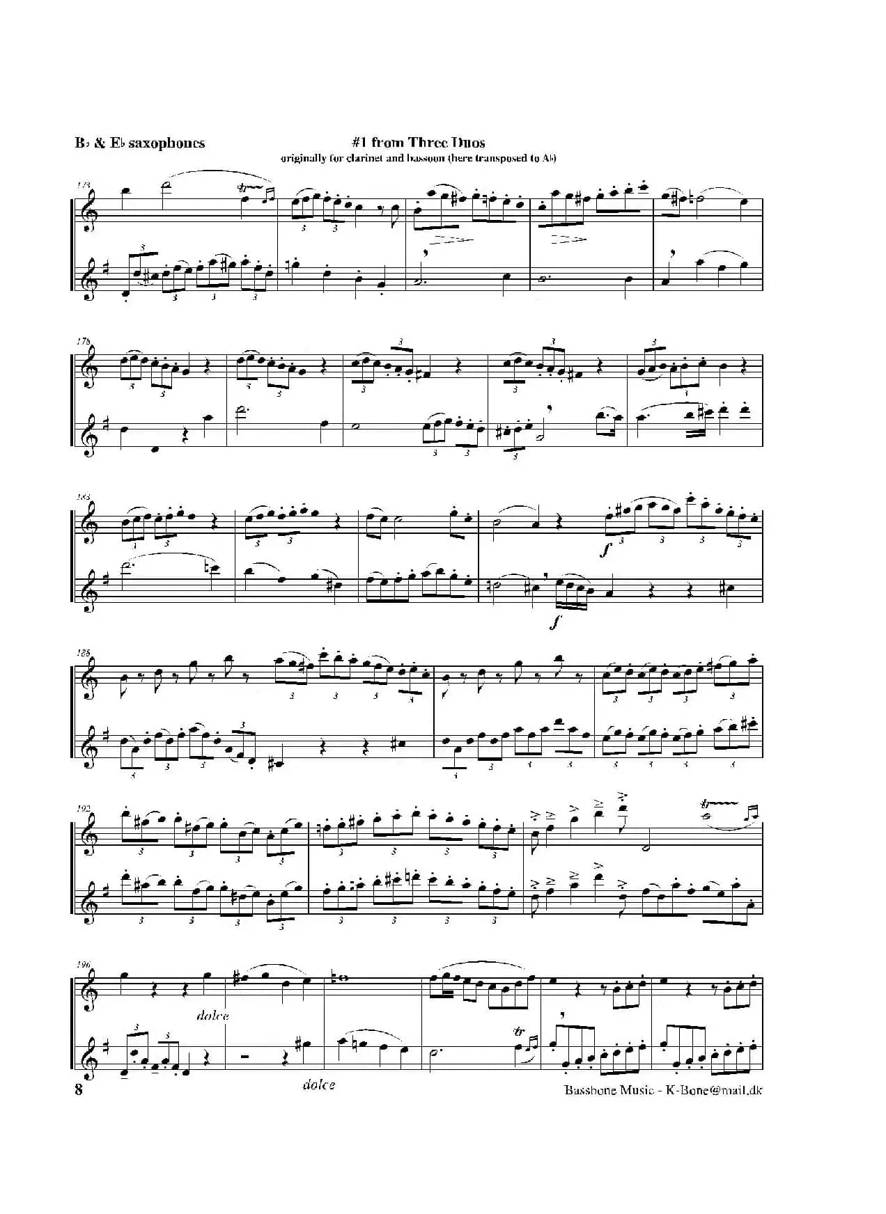 C大调二重奏—1（3首二重奏之一）