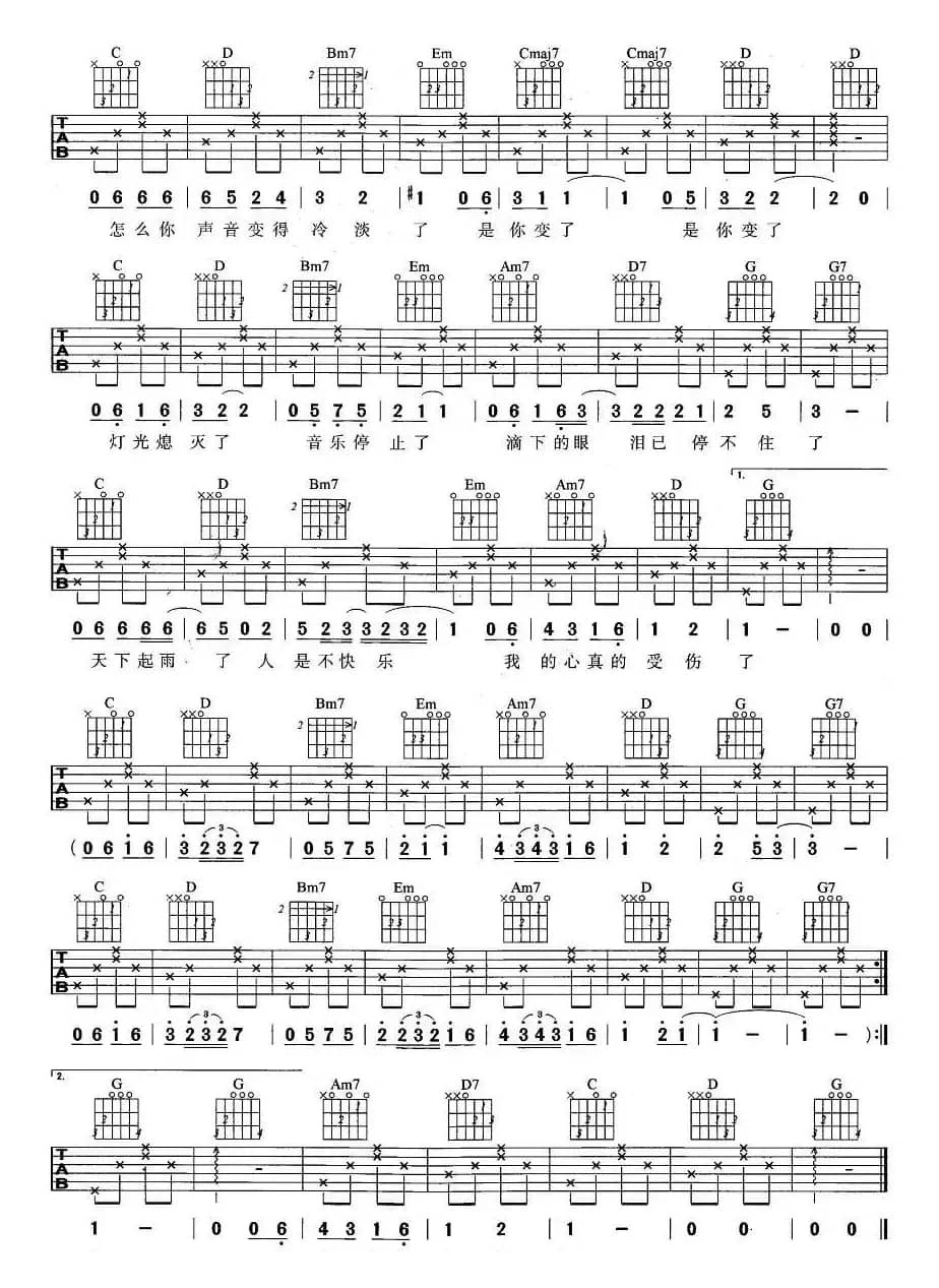 我真的受伤了（5个版本）