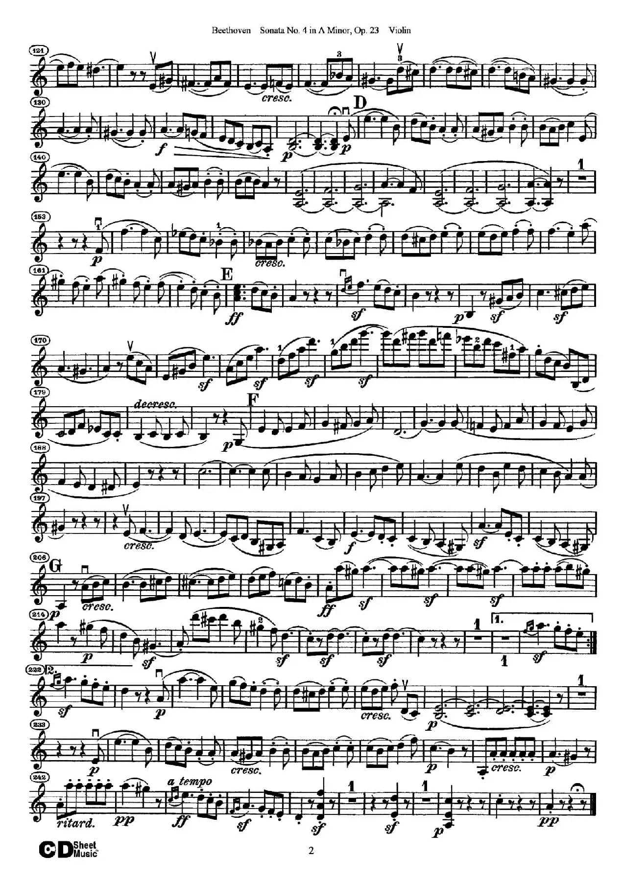 A小调第四小提琴奏鸣曲（Sonata No.4 in A Minor Op.23）