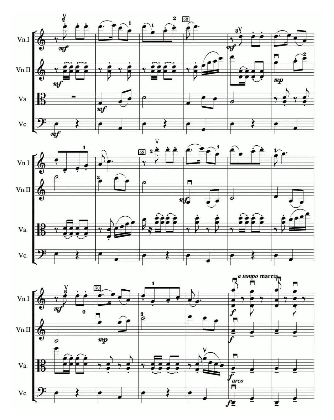 当红军去（弦乐四重奏）